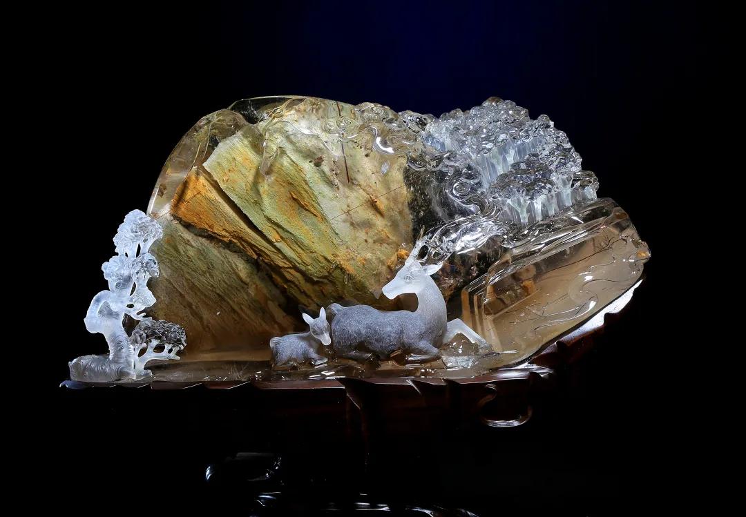 中国水晶雕刻艺术精品,高端水晶雕刻艺术品