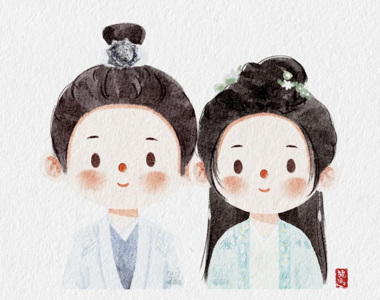 影视剧中的插画,影视剧里的人物插画