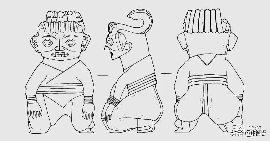 三星堆造型介绍,三星堆扁头