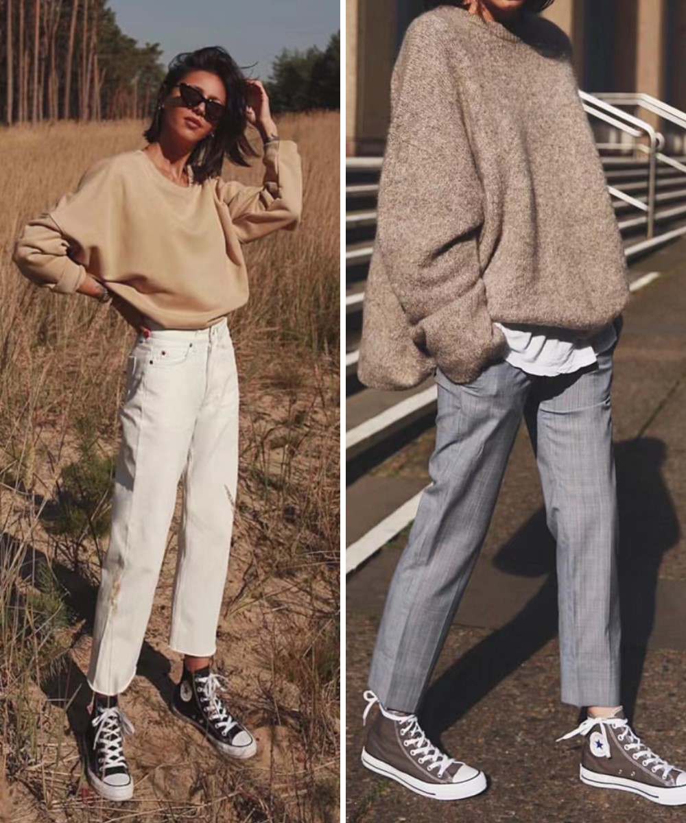 匡威鞋搭配什么裤子秋冬,匡威鞋怎么搭配衣服好看冬天