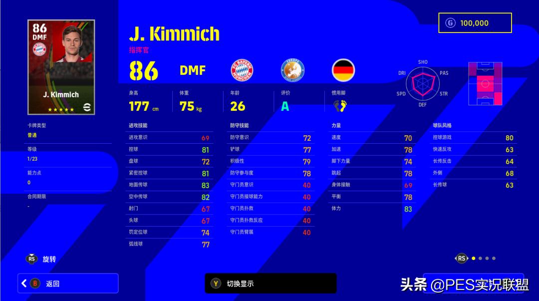 实况足球诺伊尔详细资料,实况足球拜仁诺伊尔