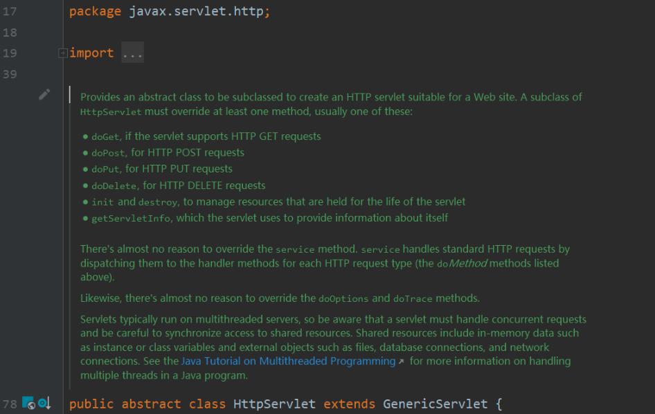 httpservlet处理请求的方法,httpservlet中处理get请求的方法