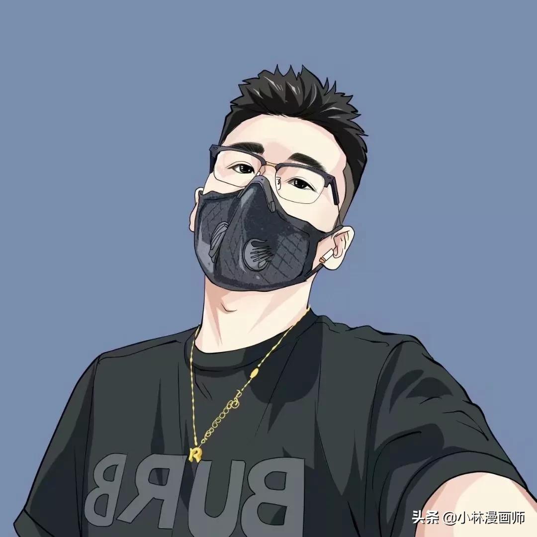 戴口罩男生头像帅气冷酷霸气漫画,漫画头像男生冷酷霸气高清黑色