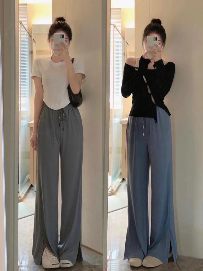 150小个子显高穿搭阔腿裤女,小个子如何选择阔腿裤显瘦显腿长