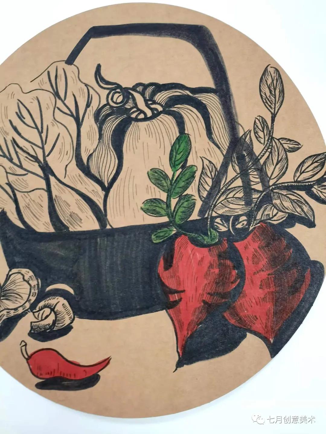 幼儿园蔬菜绘画,绘画教程简单初学者蔬菜水果