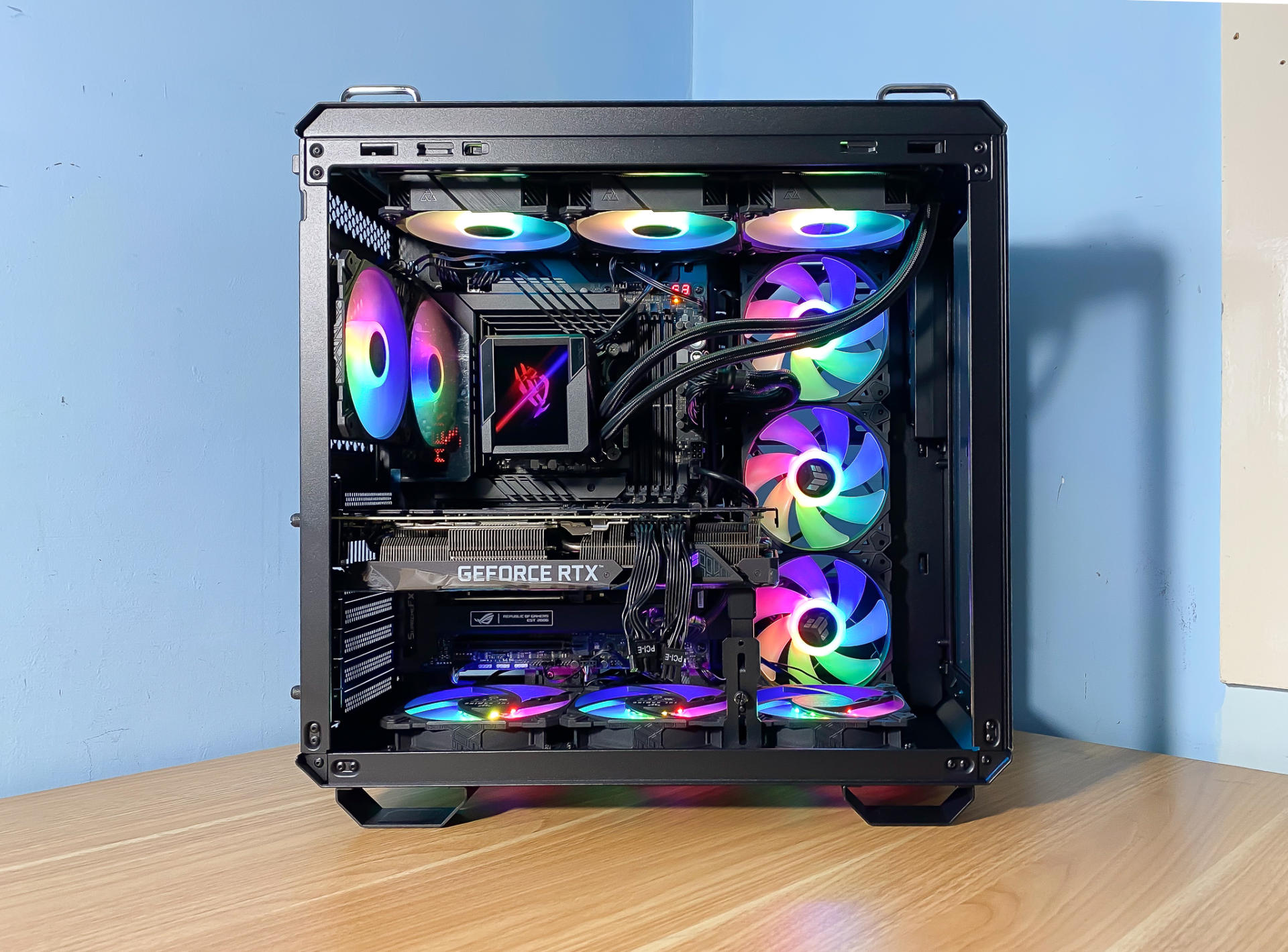 华硕tuf502机箱评测,tuf502弹药库风道布置教程