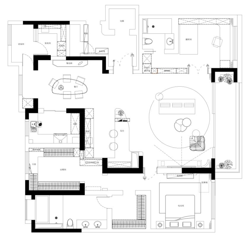 龙盛福新里217平米,龙盛福新里217平方样板间