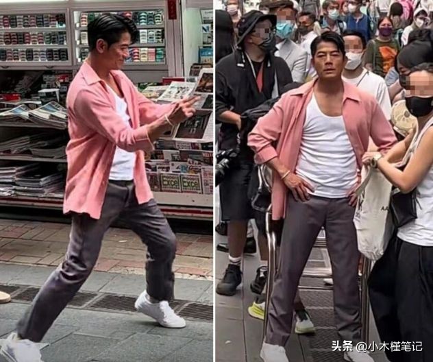 郭富城方媛带女儿买东西,郭富城天王嫂方媛休闲装束