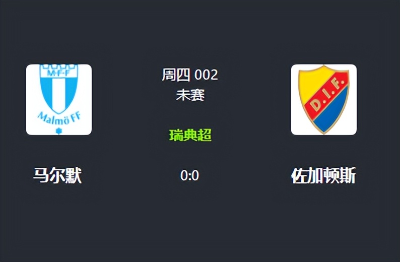 最新佐加顿斯vs马尔默比赛结果,最新比分马尔默对战佐加顿斯