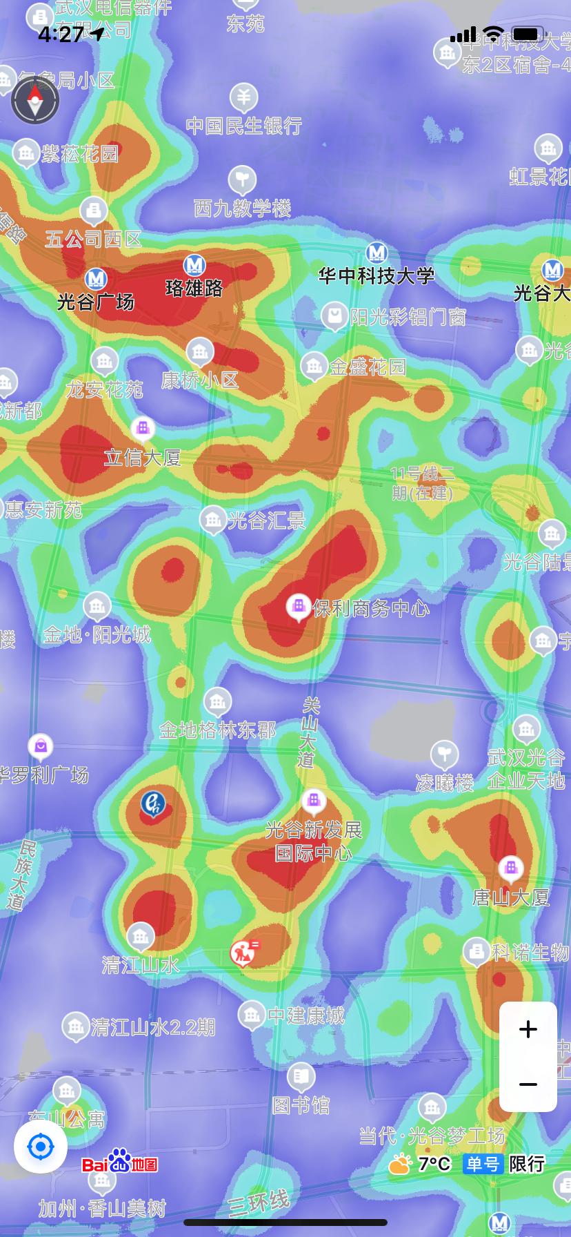 武汉城市人口密度分布热力图,最新人口热力图谁才是武汉第一