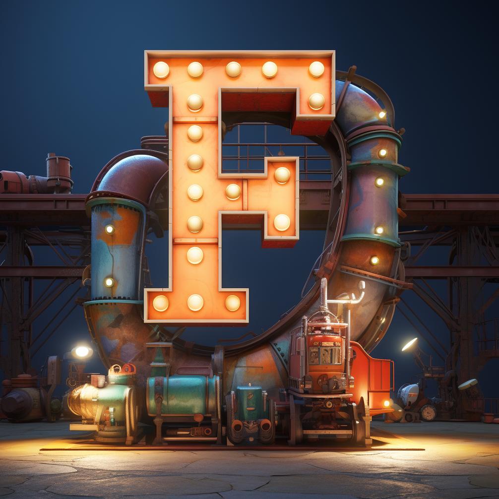 字母p的线条感设计,高级字母设计