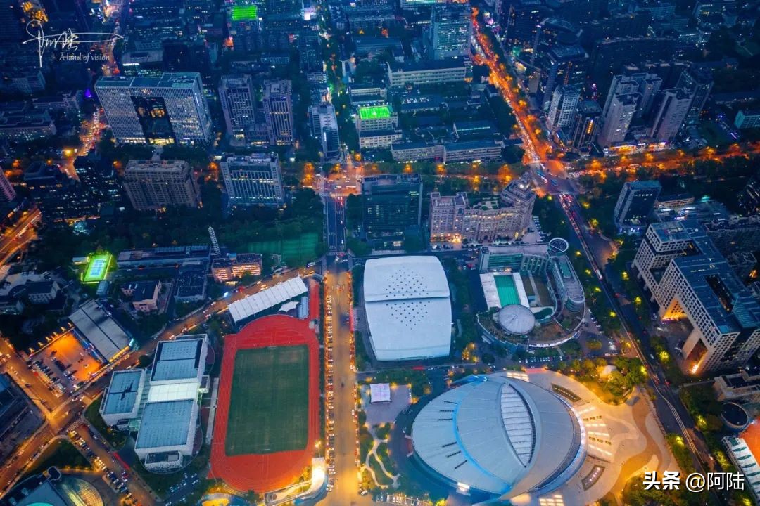 杭州黄龙体育中心航拍,杭州黄龙马拉松