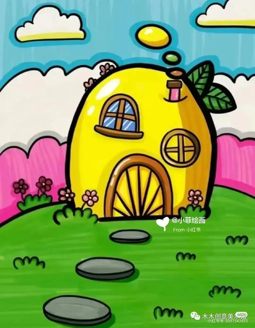 马克笔画儿童画简单好看,儿童马克笔画画简单又好看图片