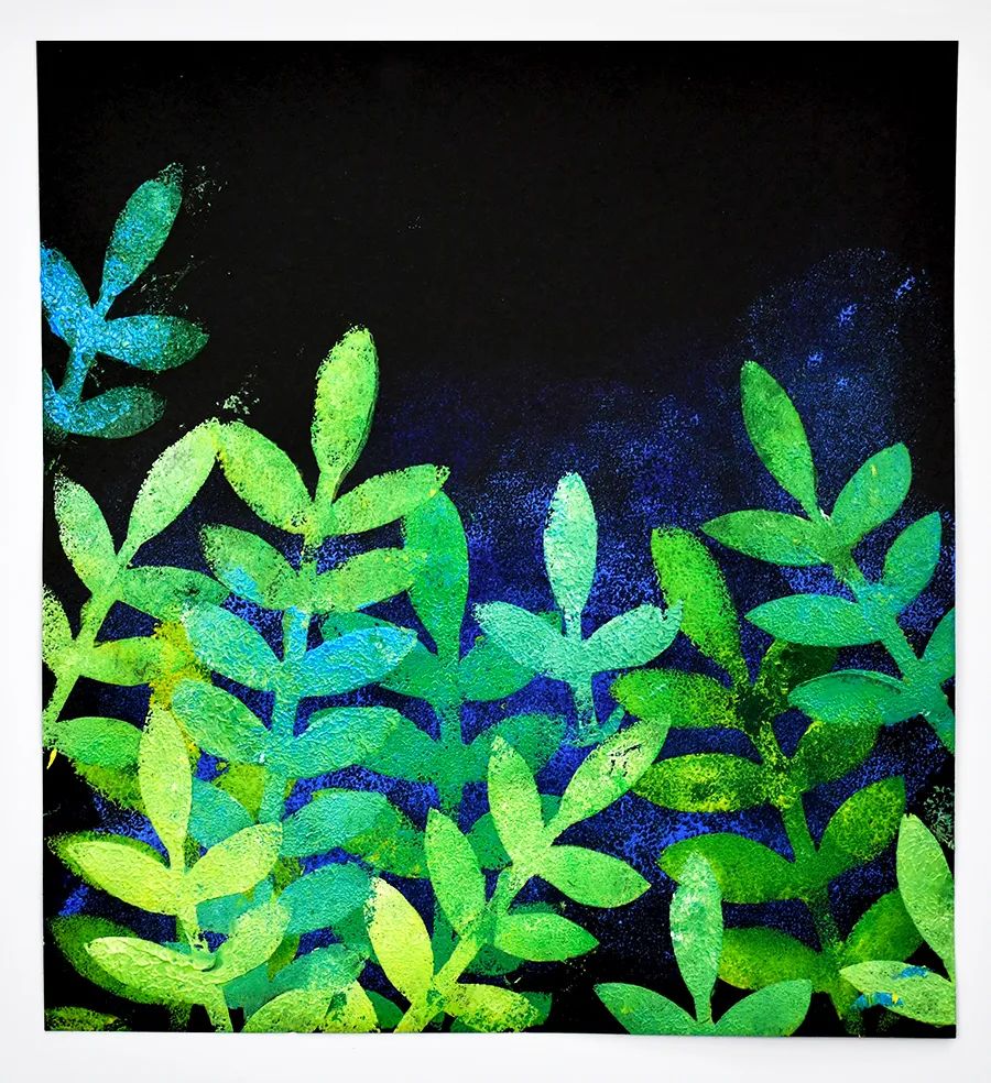 儿童画教程｜学习奇妙的漏印版画——生机盎然的春