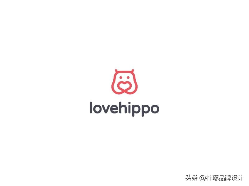 张开血盆大嘴IP动物形象河马元素logo创意集锦