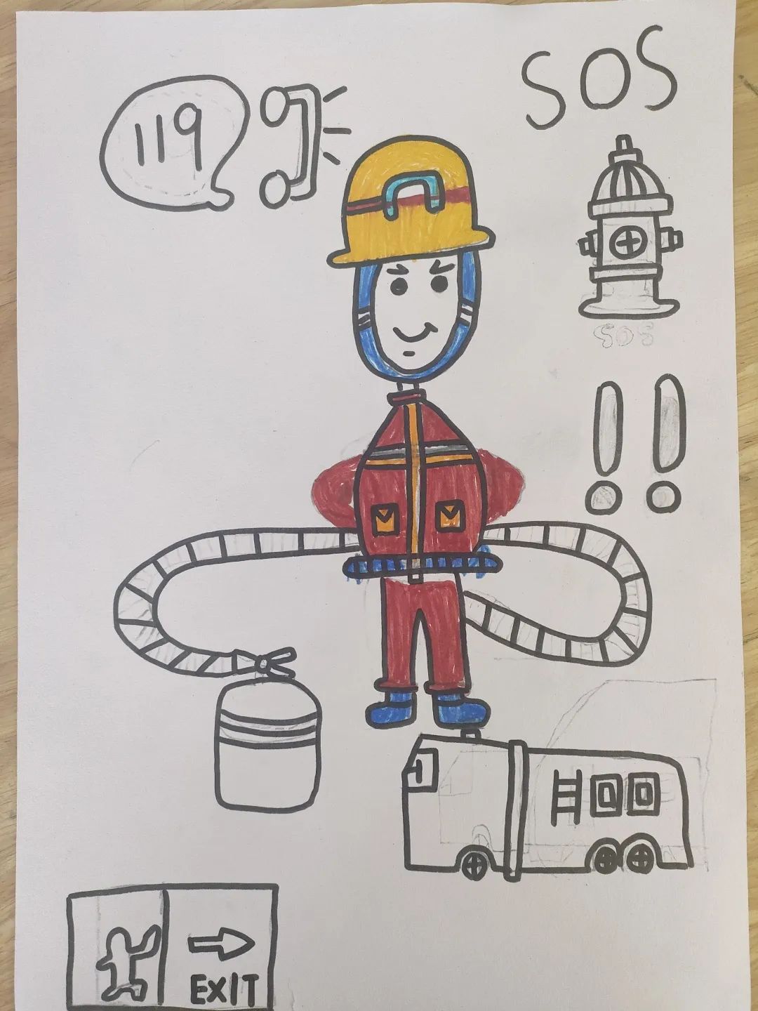 【垣曲县滨都幼儿园】滨都萌娃走进*防队消**致敬最美“火焰蓝”