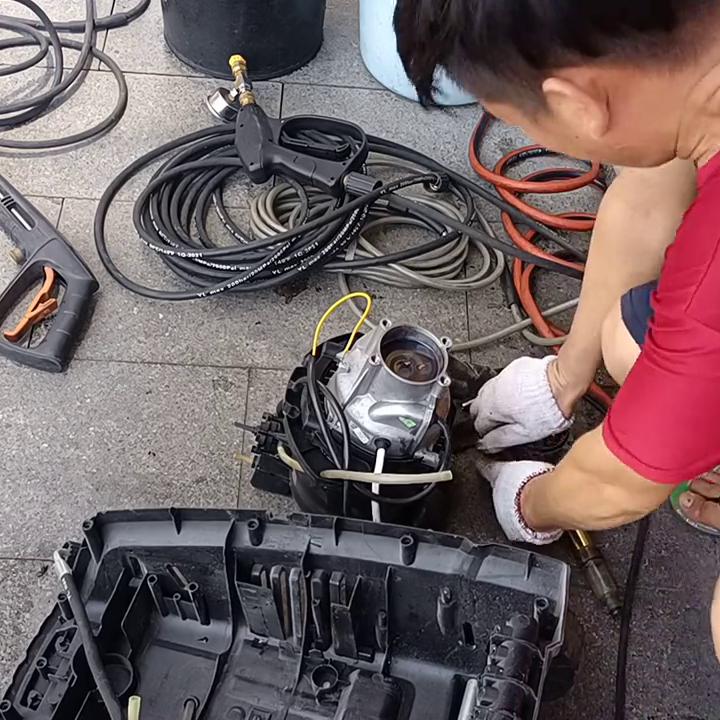 亿力洗车机压力不足维修视频,亿力洗车机压力小怎么回事