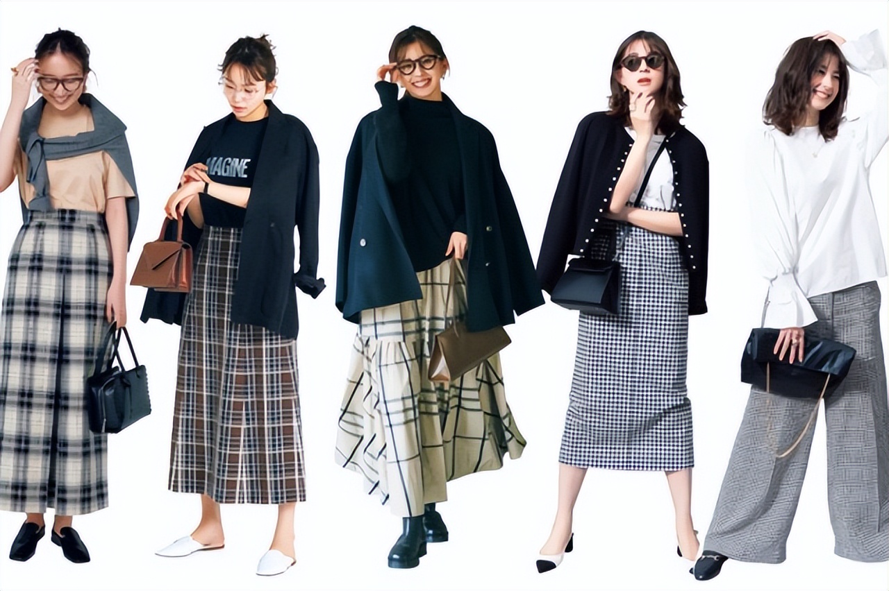 夏天穿格纹太气质了时髦又好看,格纹流行元素