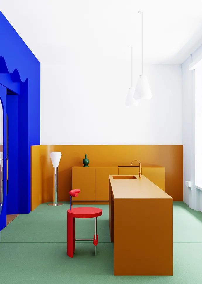 克莱因蓝背景图高级感,克莱因蓝设计