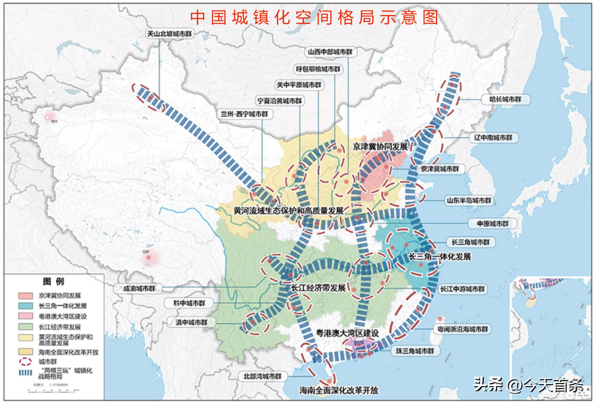 我国城市群的分布现状,城市群分级