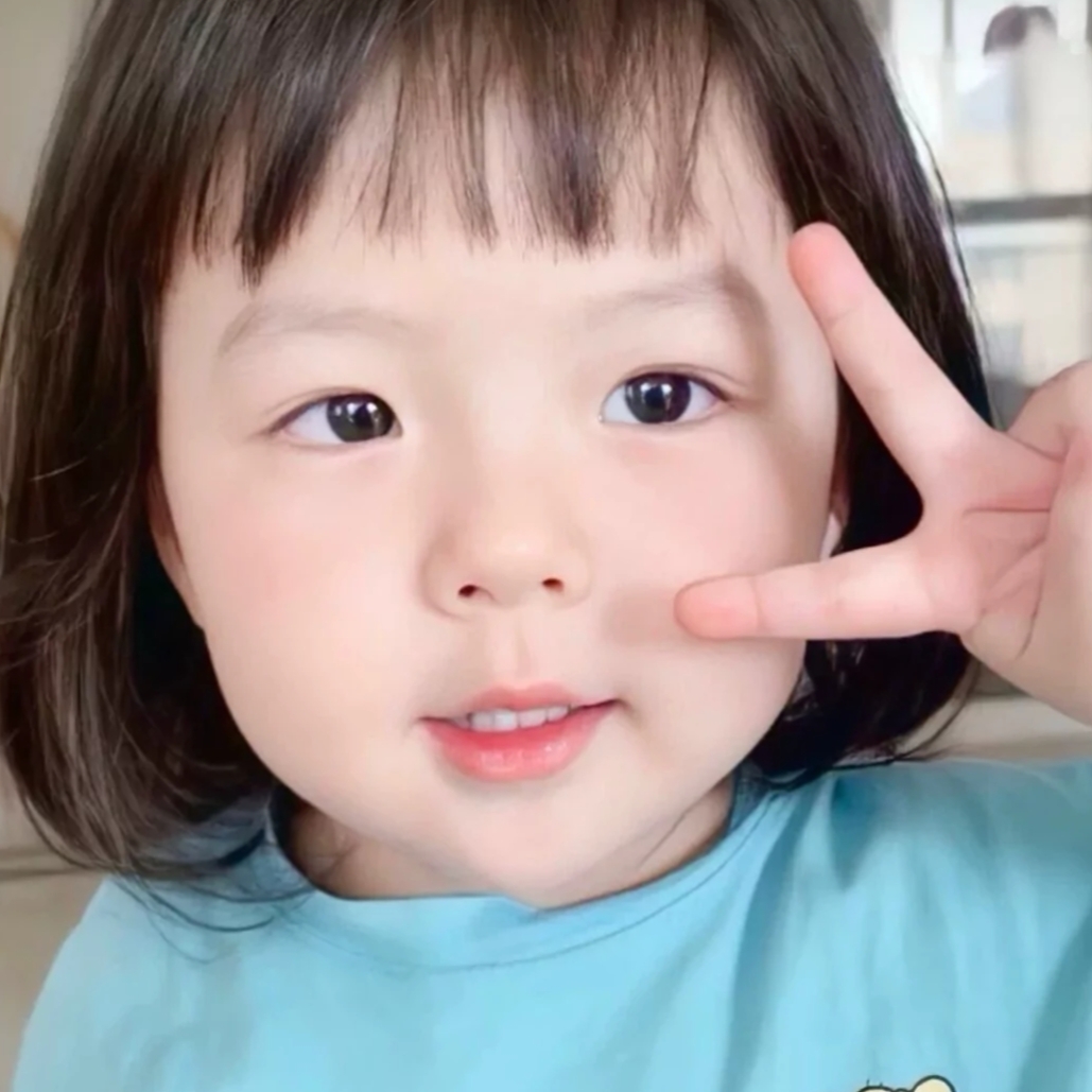 萌娃头像女生可爱萌图卡通,微信头像可爱小女孩萌娃卡通呆萌