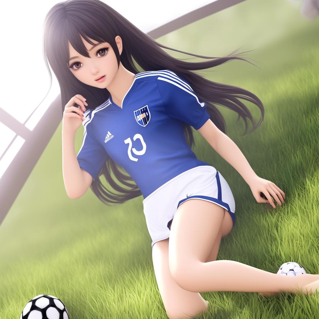 开球女球员,足球美少女