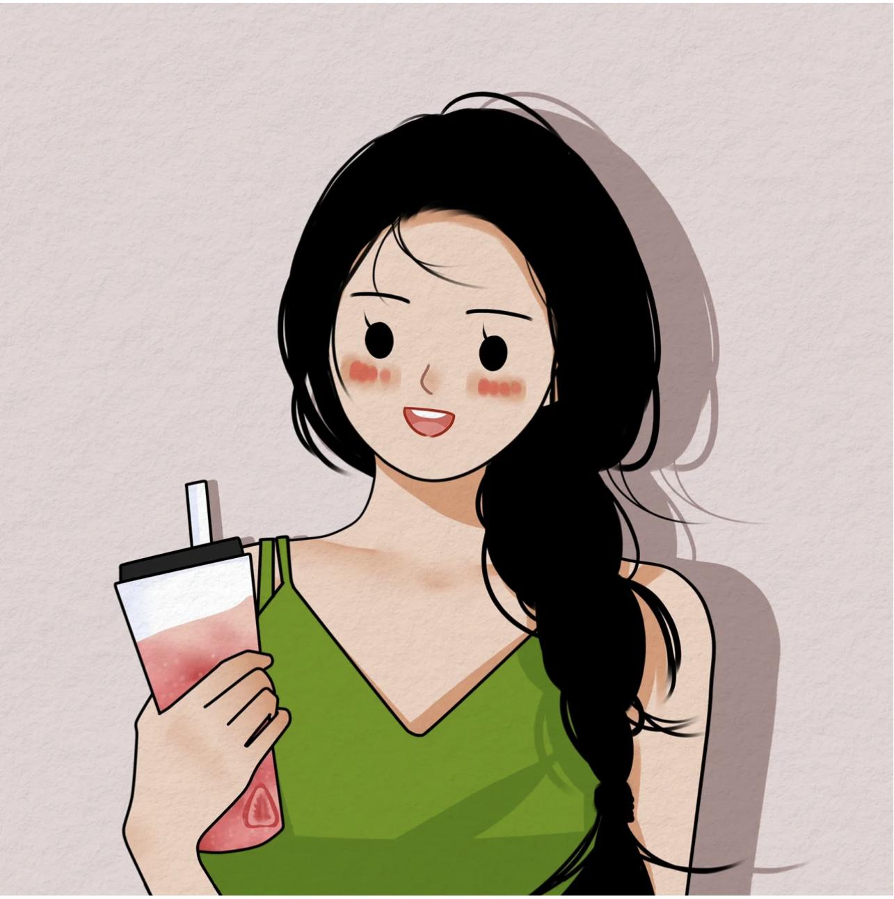 闺蜜头像一人一半两张漫画可爱,闺蜜头像真人仙气高颜值高马尾