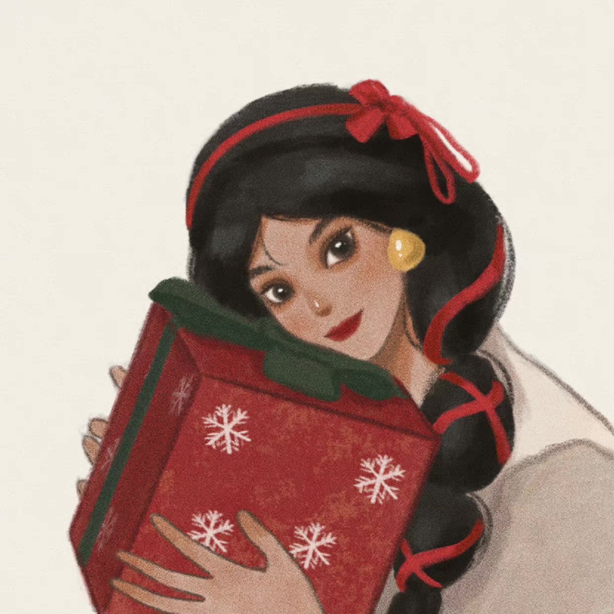 迪士尼公主头像闺蜜手绘可爱卡通,女孩儿闺蜜头像五人迪士尼公主款