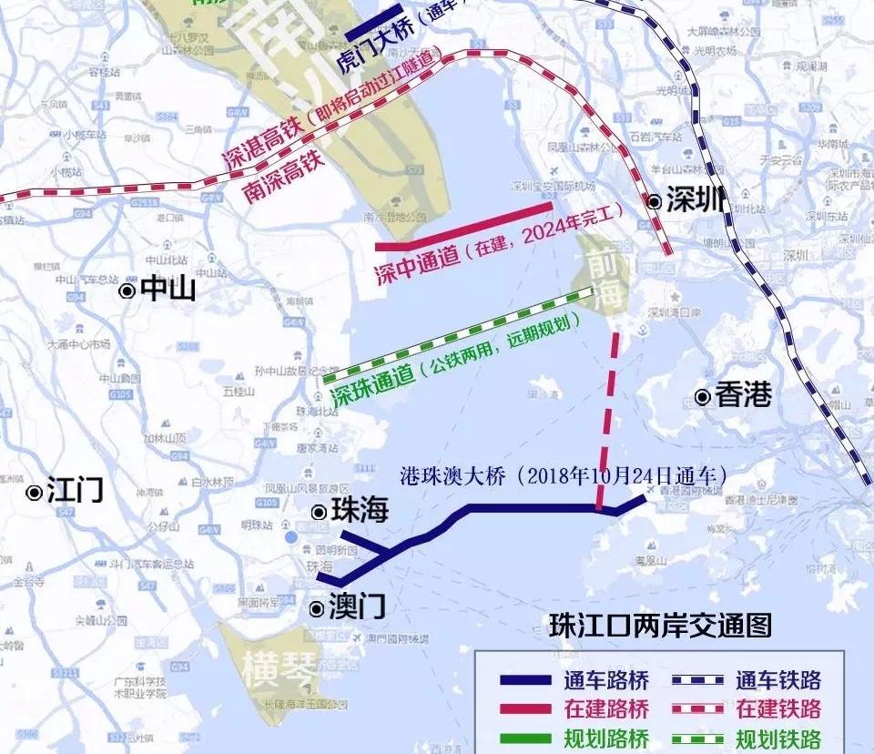 深圳到珠海修大桥深珠通道,深圳到珠海要经过港珠澳大桥吗