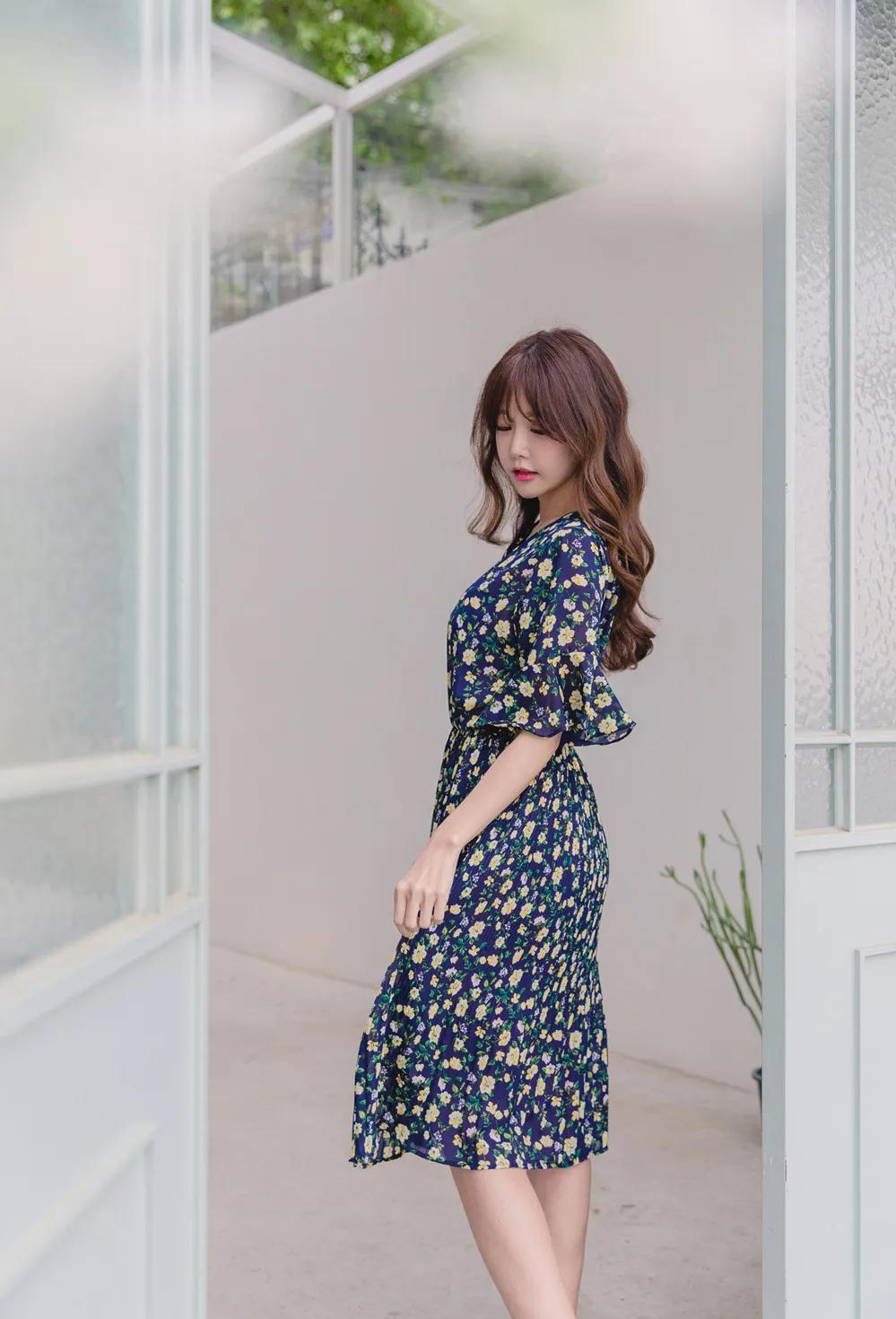 穿搭韩国美女图片,韩国模特伊爱智