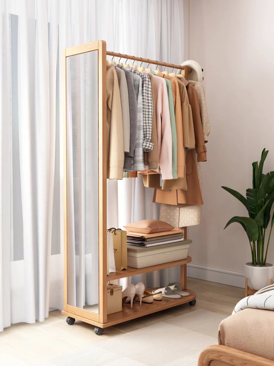 小户型客厅镜子增加空间感,小户型客厅一面墙镜子效果图