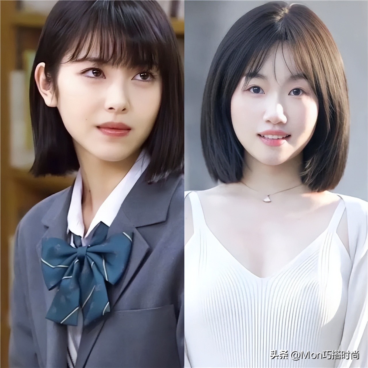 女生齐肩发型推荐长脸发量多,今年超火齐脖短发