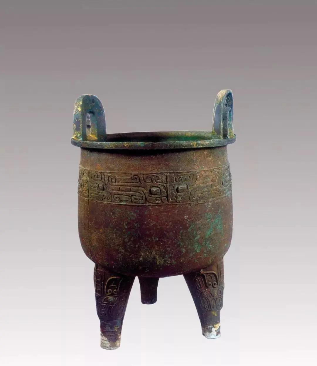 商代实用青铜圆鼎,三足圆鼎商代早期