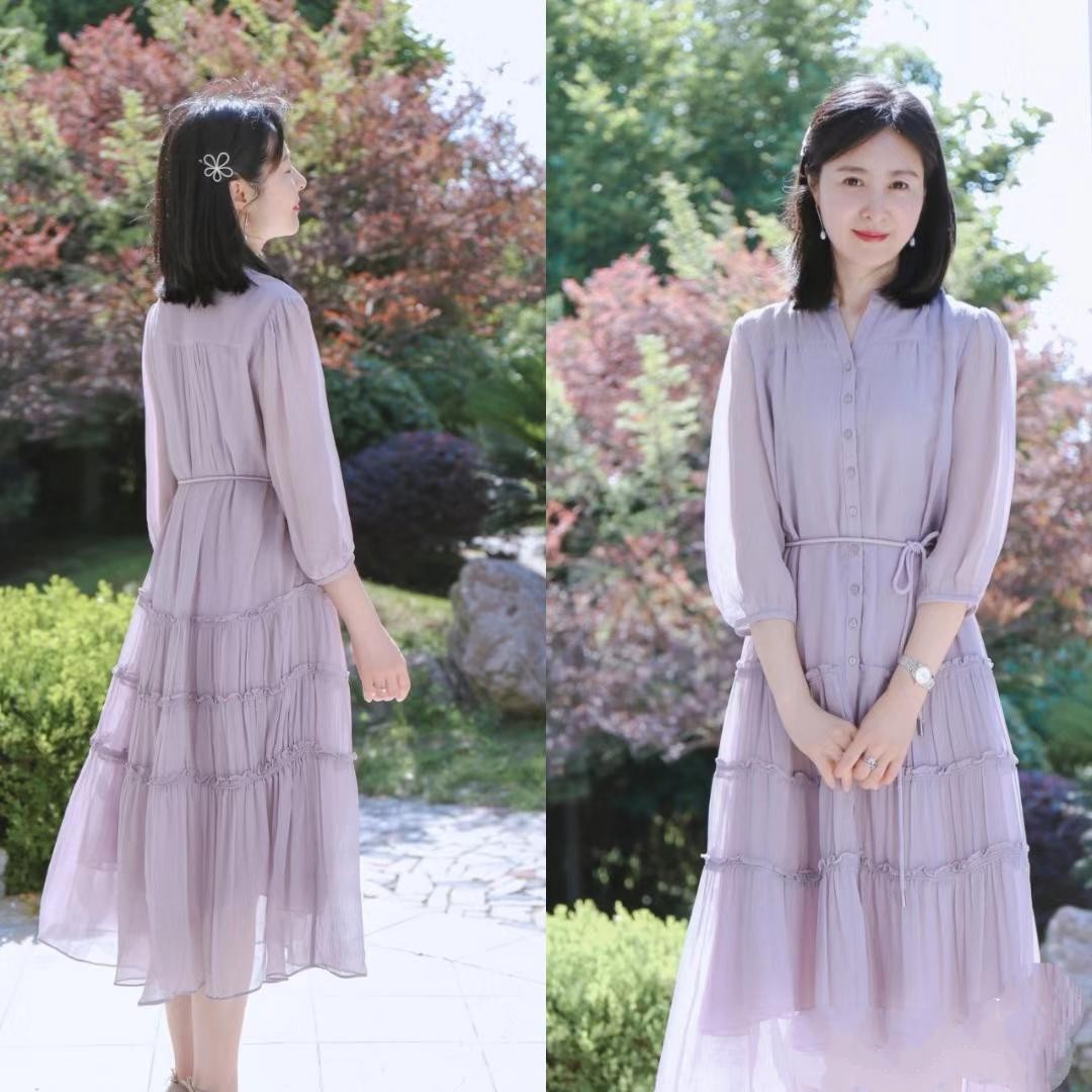 小个子气质穿搭中年女高级感,小个子穿长裙怎样穿出高级感