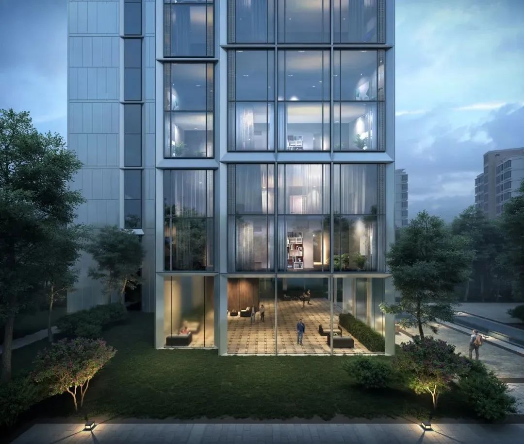 斜切转角楼梯立面施工图,建筑立面效果设计处理手法