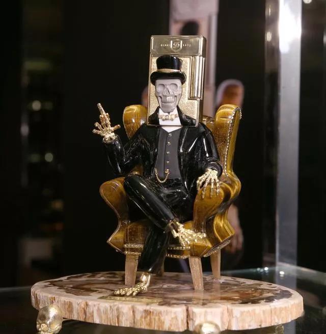 都彭金色巴洛克打火机,都彭打火机法国限量款大眼睛