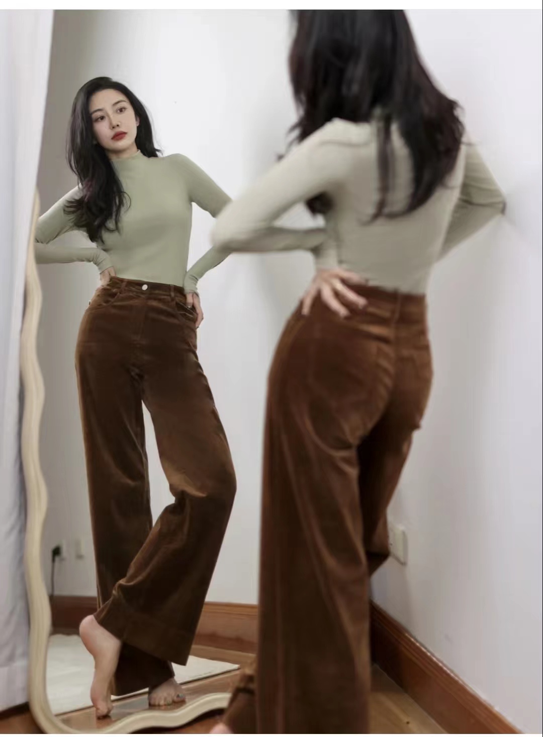 男士灯芯绒裤子可以搭配什么上衣,米白色灯芯绒裤子搭配什么鞋子