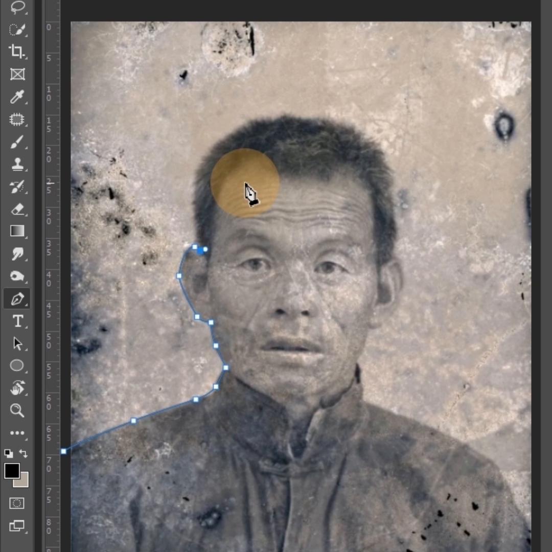 ps怎么做有背景的老照片,ps老照片背景换白色教程