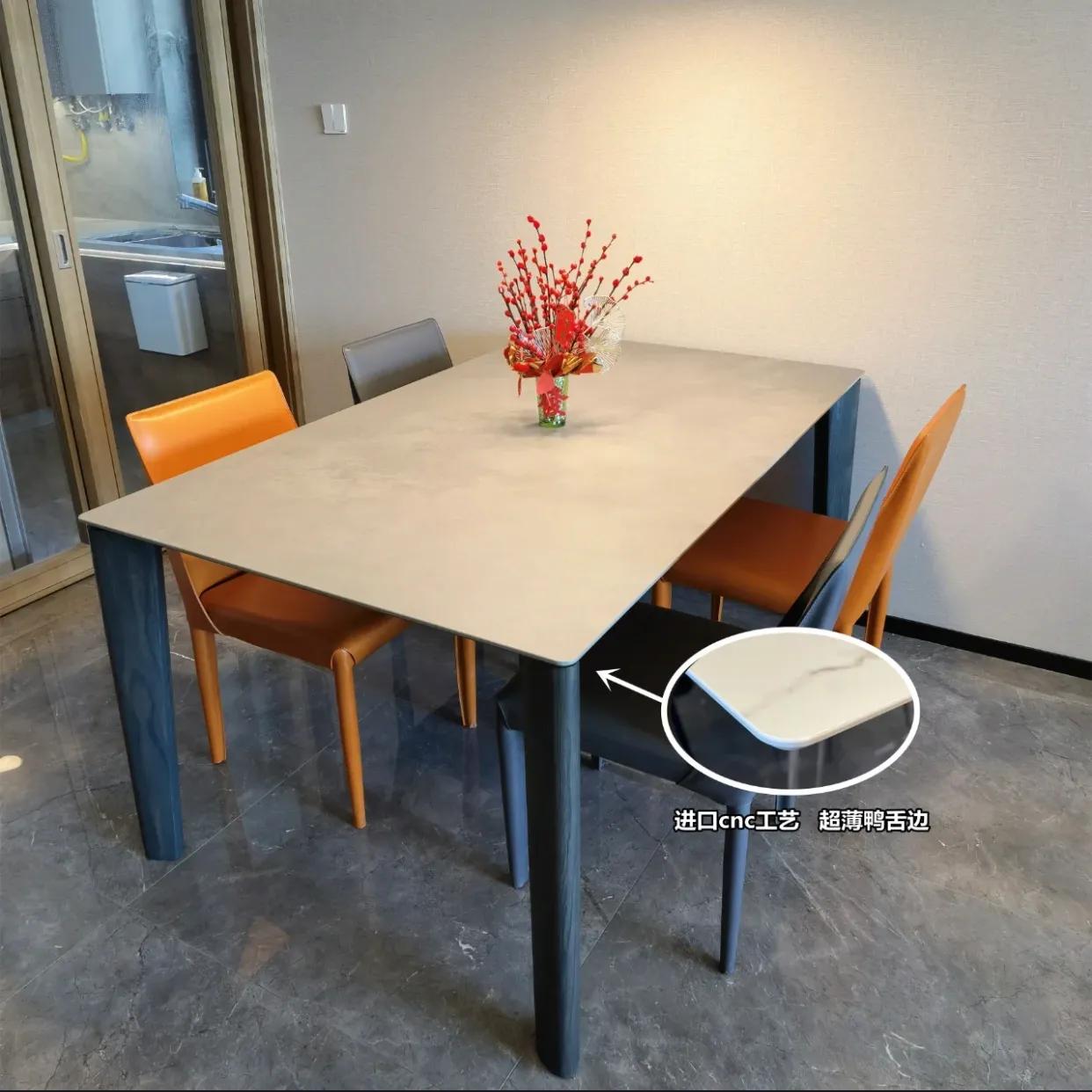 岩板餐桌跟天然石餐桌哪个好,七星石餐桌和岩板餐桌区别