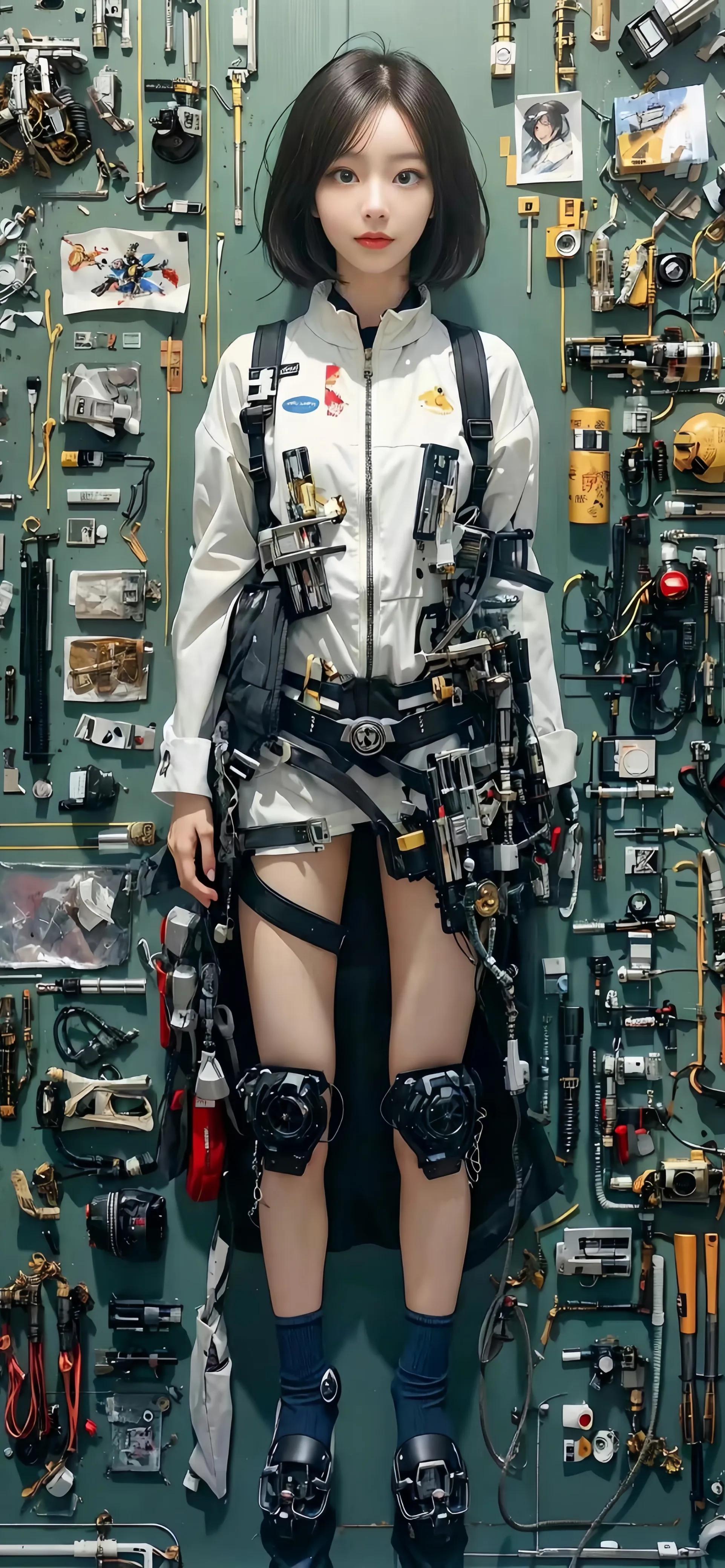 机械感十足的少女壁纸,机械风壁纸动态炫酷