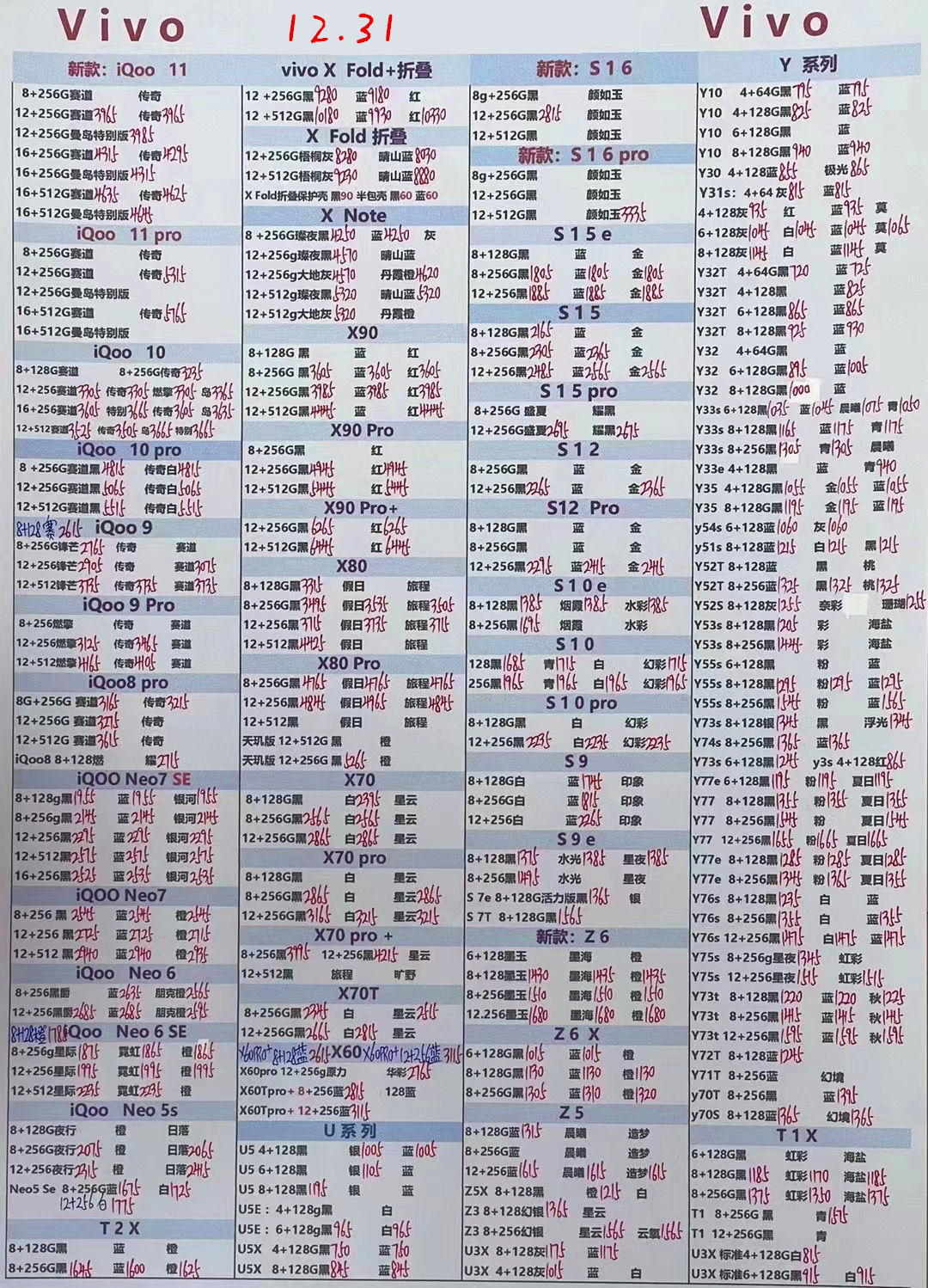 华强北2022年3月报价单,2021年10月27日华强北手机报价