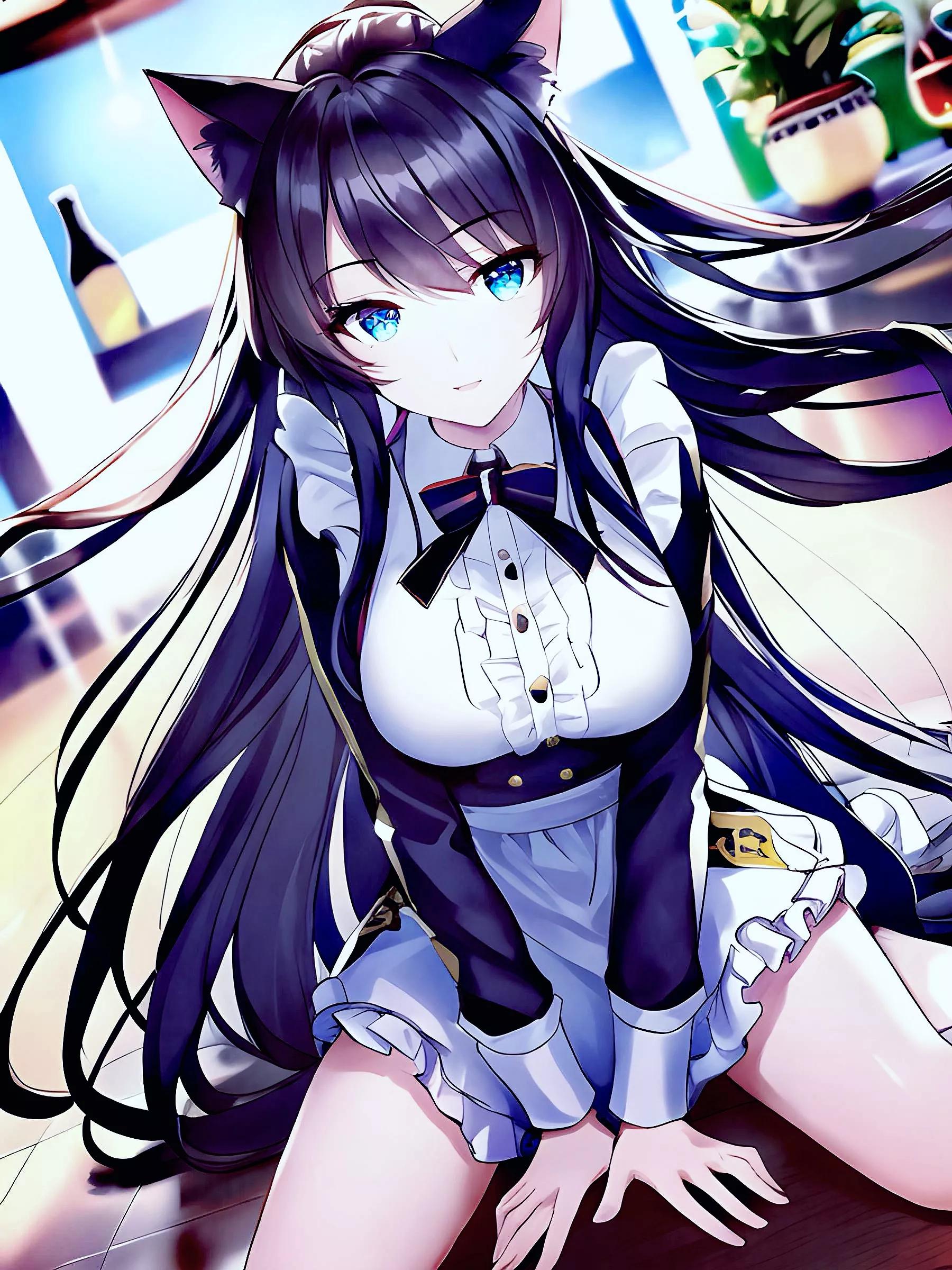 二次元3d动漫美女壁纸手绘,ai二次元壁纸动漫美女