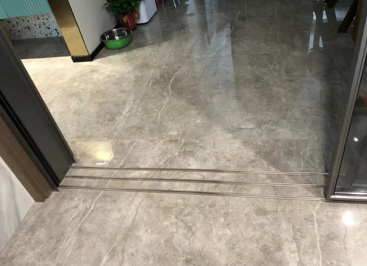 厨房推拉门地轨如何更换,厨房推拉门双轨改三轨