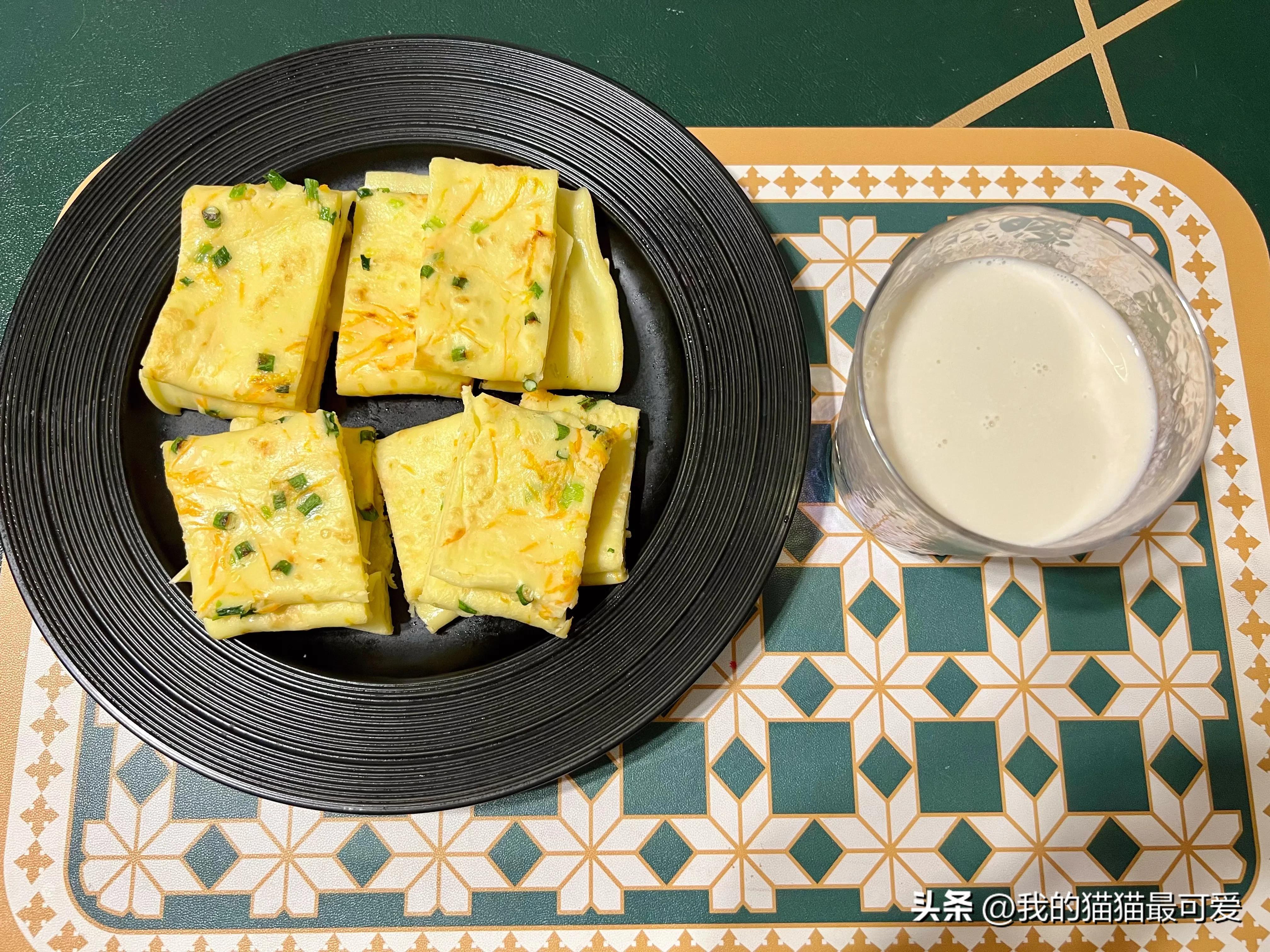 早点米粉饼怎么做,早餐糯米粉鸡蛋饼简单做法
