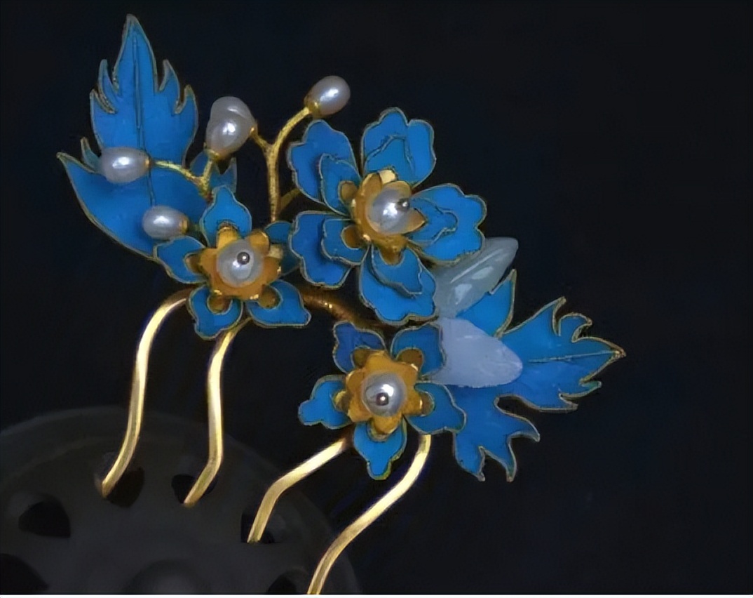 清代点翠饰品,古代点翠首饰手绘效果