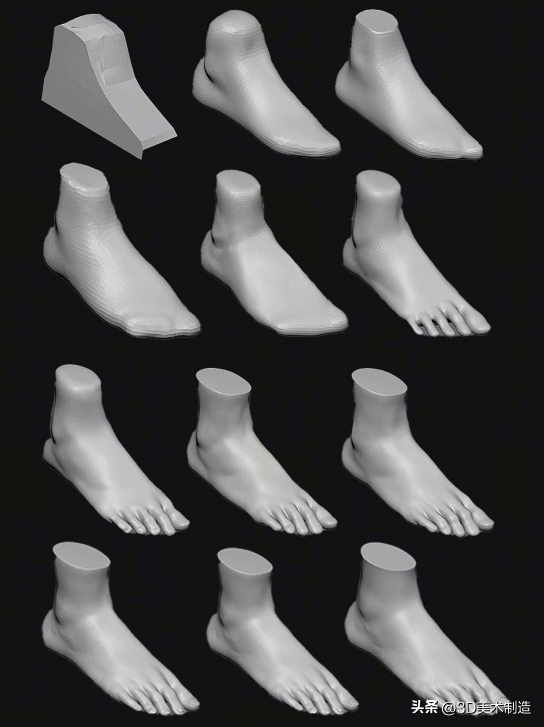 zbrush人物建模全过程,zbrush足球建模