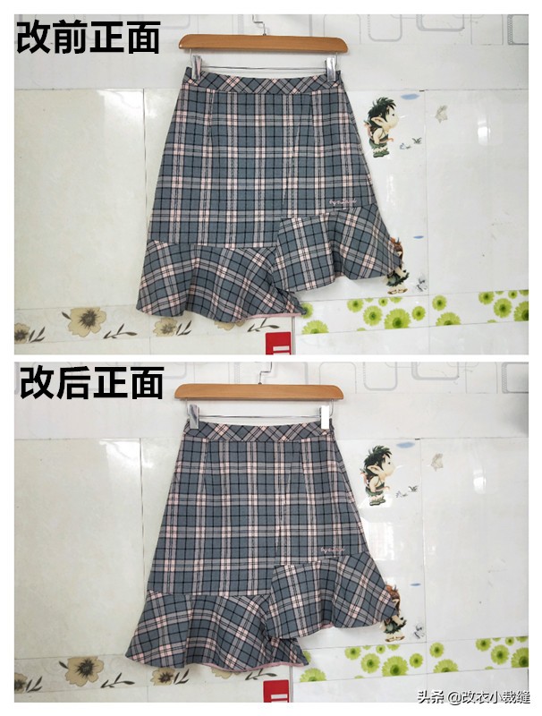 半身裙腰大了怎么改小教程,衣服收腰大了改小妙招不用缝