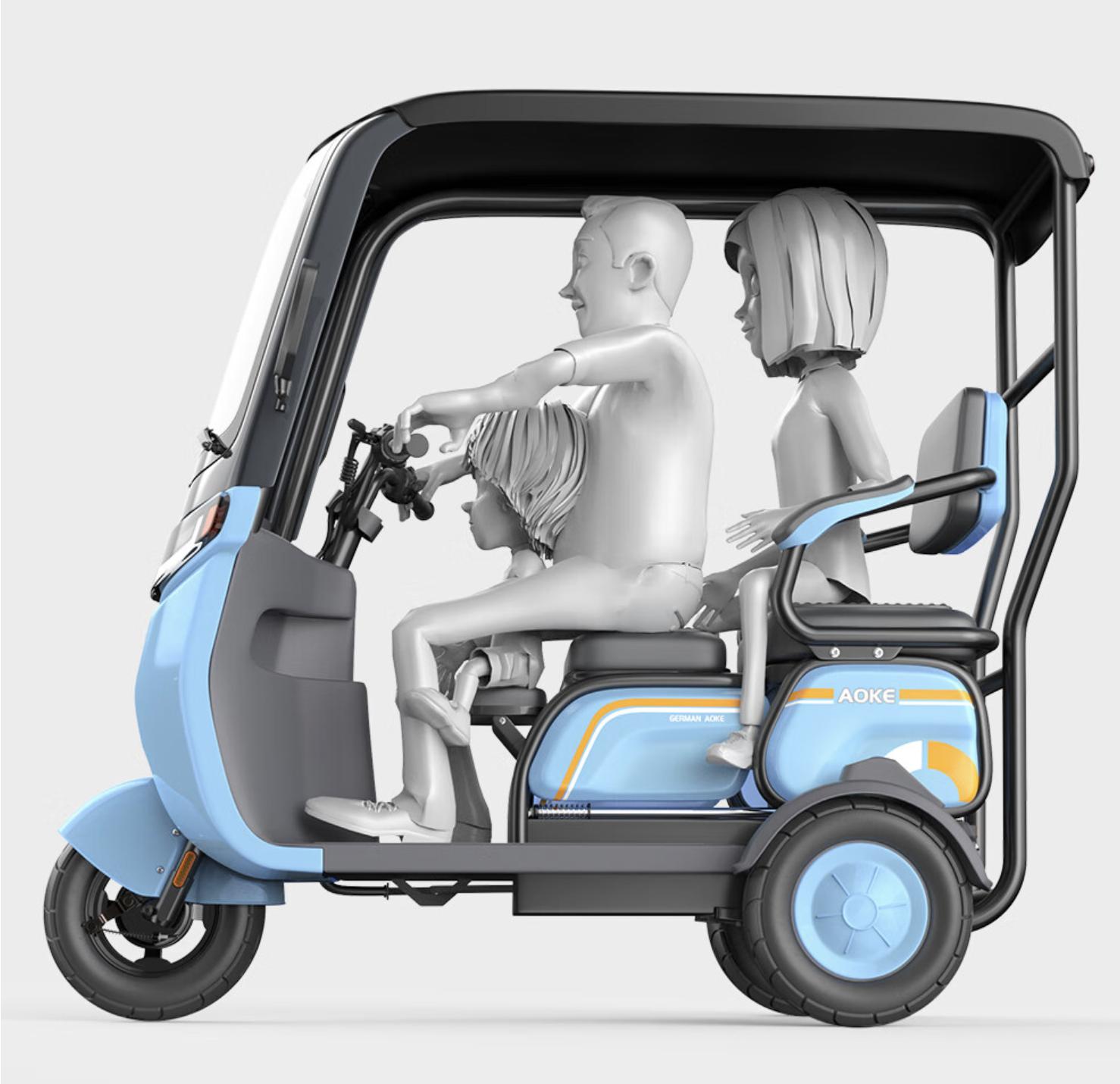 带蓬电动三轮车续航多少公里,电动三轮车小型带雨棚