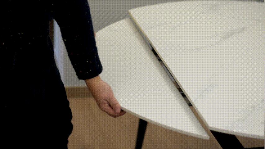 岩板伸缩折叠餐桌介绍,圆形岩板伸缩餐桌品牌推荐