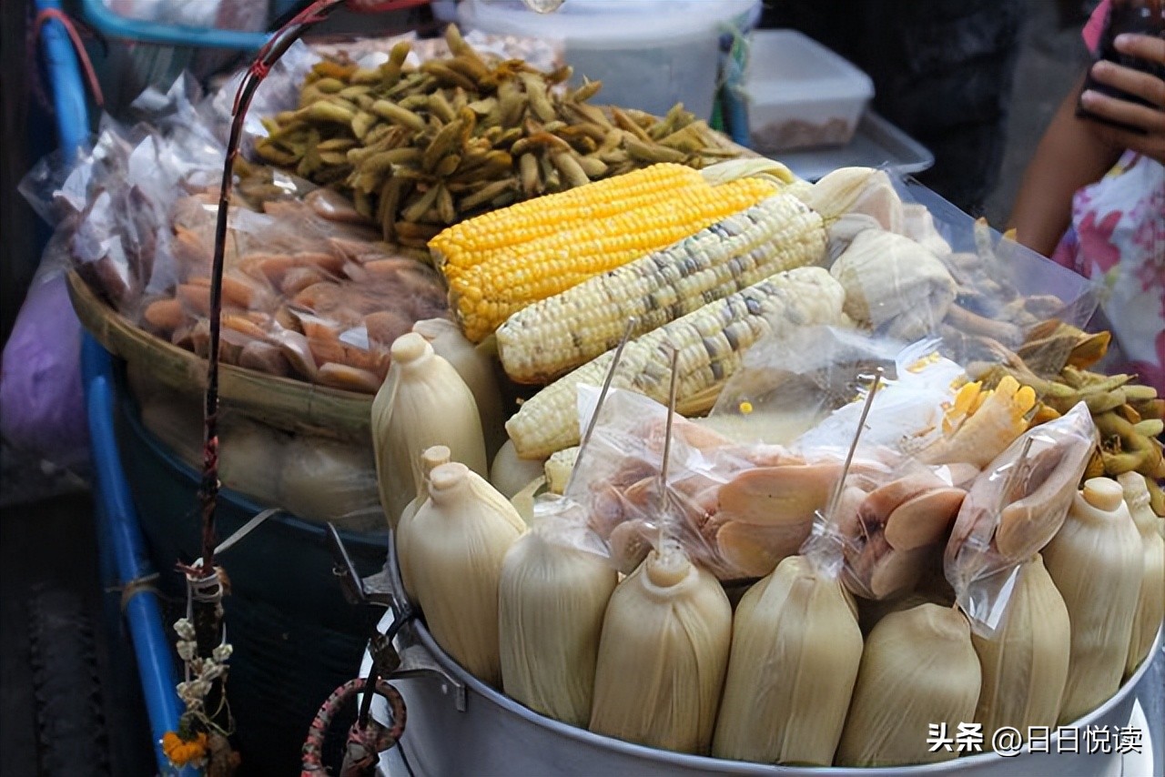 papaya泰国街头小吃,泰国美食街边小吃跳跳虾
